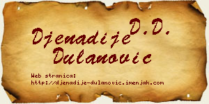 Đenadije Dulanović vizit kartica